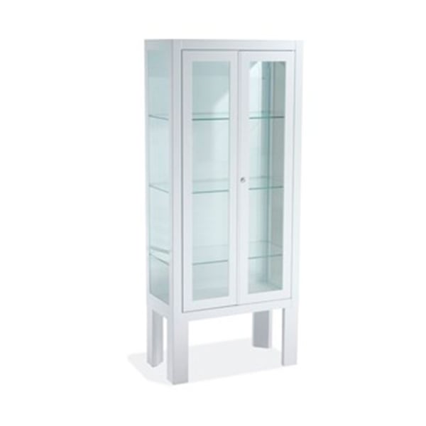 Vitrina de dos puertas de cristal templado