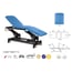 Camilla eléctrica Ecopostural: tres cuerpos con estructura de biela negra y cabezal T13 (62 x 198 cm)