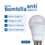 Bombilla luz roja modo noche sin flicker: 0% luz azul para dormir mejor