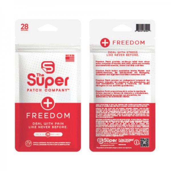 Freedom Super Patch - Paquete de 28 parches: Estimulación vibrotáctil que proporciona alivio inmediato en dolores menores de músculos y articulaciones