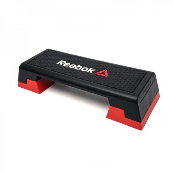 Hacer medida esférico Step Reebok con plataforma antideslizante Rojo/Negro 98 cms: ajustable a 3  alturas - Tienda Fisaude