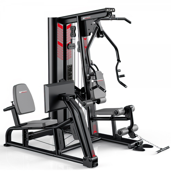 Máquina de musculación Indar Press BH Fitness: ofrece una amplia variedad de ejercicios e incluye un espacio para prensa de piernas