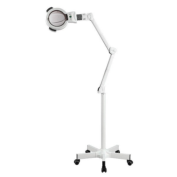 Lámpara lupa LED de luz fría Ampli con punto focal de cinco aumentos (base  rodable) - Fisiomarket