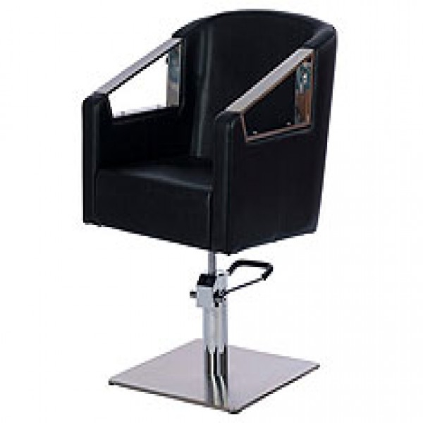 Pack 6 de sillas confidente Smart con estructura epoxy negra y tapizado  Baly (textil) o piel ecológica con brazo pala - Tienda Fisaude
