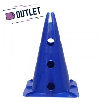 Cono de 32 cm con ocho anclajes con soporte para pica y aro de base cuadrada deluxe (color azul)-OUTLET
