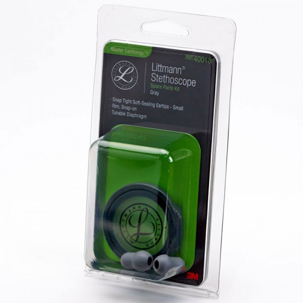 Kit de Piezas de Repuesto Fonendoscopio Littmann Master Cardiology, color gris Kit de Piezas de Repuesto Fonendoscopio Littmann Master Cardiology, color gris