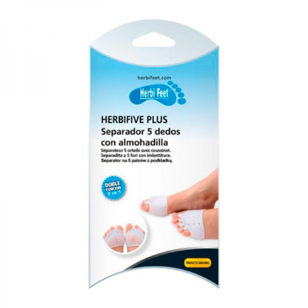 Herbifive Plus: Separador 5 Dedos con almohadilla Herbifive Plus: Separador 5 Dedos con almohadilla