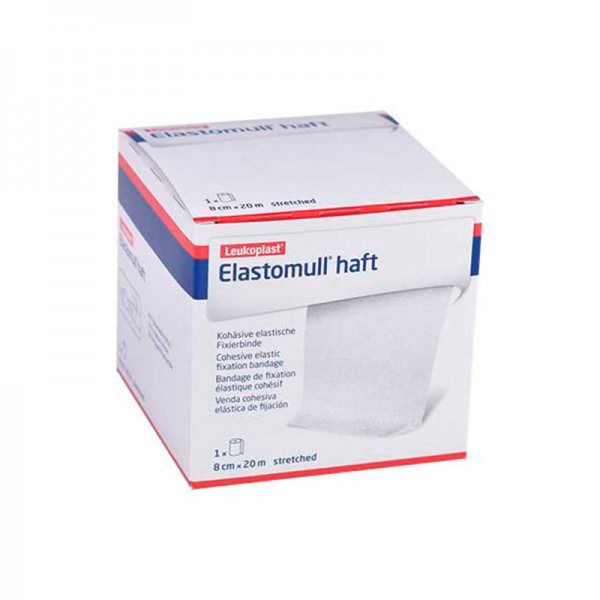 Elastomull Haft 8 cm x 20 metros: Venda elástica cohesiva de gasa Elastomull Haft 8 cm x 20 metros: Venda elástica cohesiva de gasa