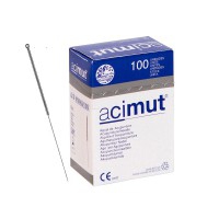 Agujas de acupuntura - Mango bañado en plata con cabeza redonda sin guía (Acimut) Agujas de acupuntura - Mango bañado en plata con cabeza redonda sin guía (Acimut)