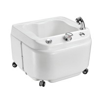 Bañera de hidromasaje para pies: Con chorro de agua ajustable, iluminación LED y ruedas para su desplazamiento Bañera de hidromasaje para pies: Con chorro de agua ajustable, iluminación LED y ruedas para su desplazamiento