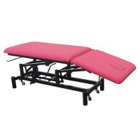 Camilla hidráulica de dos cuerpos Kinefis Quality (color fucsia): Con ruedas escamoteables, respaldo reclinable por pistón de gas, estructura negra de gran estabilidad y una relación calidad-precio inigualable Camilla hidráulica de dos cuerpos Kinefis Quality (color fucsia): Con ruedas escamoteables, respaldo reclinable por pistón de gas, estructura negra de gran estabilidad y una relación calidad-precio inigualable