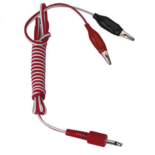 Cable Pinzas Tipo Cocodrilo Grande: Clavija - enchufe 3,5 Cable Pinzas Tipo Cocodrilo Grande: Clavija - enchufe 3,5
