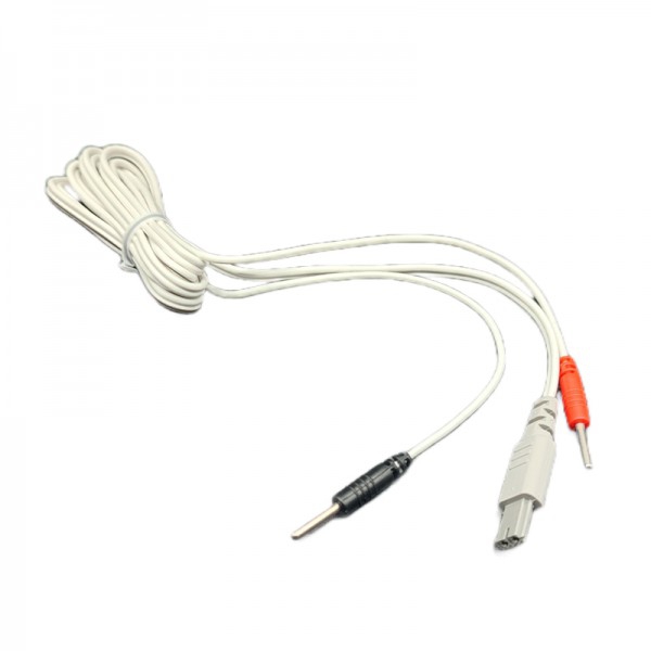 Cable con salida banana para uso de electrodos o pinzas para ITO ES-130 Cable con salida banana para uso de electrodos o pinzas para ITO ES-130