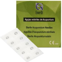 Chincheta Auriculoterapia de Acero con Doble Adhesivo Plástico Transparente (0.2 x 1,5 mm)