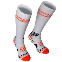 Compressport Full Socks V2 - Calcetín Ultratécnico Alto - Color Blanco