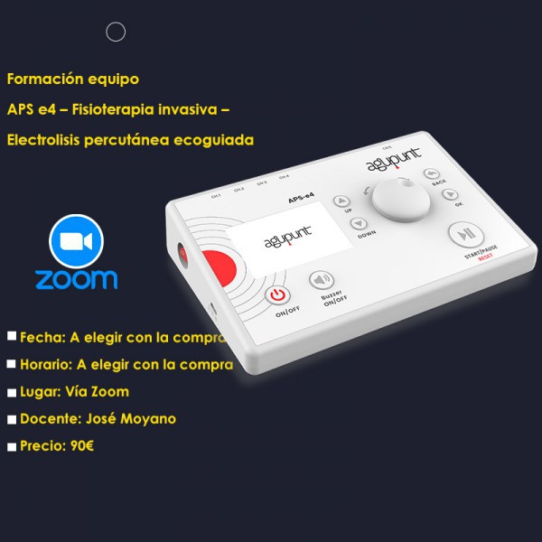APRENDE A SACARLE EL MÁXIMO PROVECHO AL APSE4: ELECTROLISIS, NEUROMODULACIÓN, ELECTROACUPUNTURA Y ELECTROPUNCIÓN SECA - ZOOM APRENDE A SACARLE EL MÁXIMO PROVECHO AL APSE4: ELECTROLISIS, NEUROMODULACIÓN, ELECTROACUPUNTURA Y ELECTROPUNCIÓN SECA - ZOOM
