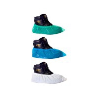 Cubrezapatos - calzas de polietileno rugoso con certificado CE: Color verde, azul o blanco (100 Unidades)