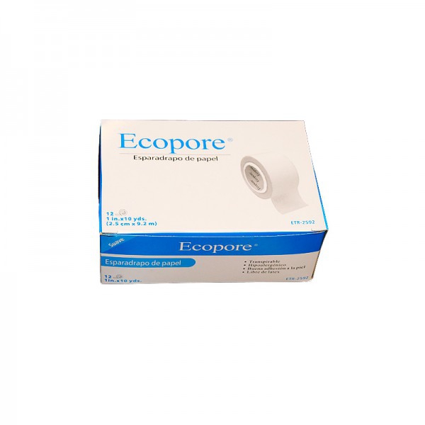 Esparadrapo Ecopore Papel 2,5 x 9,2 m (caja de 12 unidades) Esparadrapo Ecopore Papel 2,5 x 9,2 m (caja de 12 unidades)