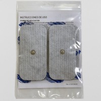 Electrodos Adhesivos de Snap Único Kinefis 5x10cm (Bolsa 4 Unidades)