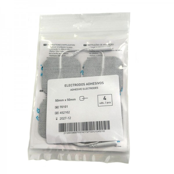 Electrodos adhesivos cuadrados cable Economy - (50x50 mm) Electrodos adhesivos cuadrados cable Economy - (50x50 mm)