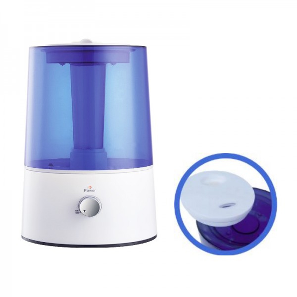 Humidificador por ultrasonidos: Capacidad 2,2 litros, salida de vapor regulable y depósito para esencias Humidificador por ultrasonidos: Capacidad 2,2 litros, salida de vapor regulable y depósito para esencias