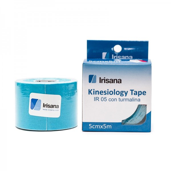 Kinesiology Tape Irisana con turmalina color azul 5cmx5m
