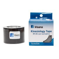 Kinesiology Tape Irisana con Turmalina color negro 5cmx5m