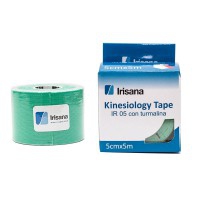 Kinesiology Tape Irisana con turmalina color verde 5cmx5m