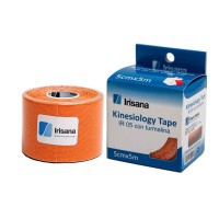 Kinesiology Tape Irisana con turmalina color naranja 5cmx5m