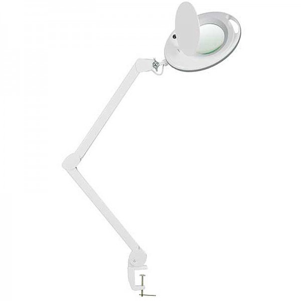Lámpara Lupa LED de Luz Fría Mega con cinco aumentos (base fijación por mordaza)