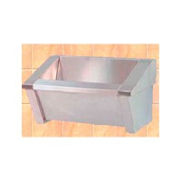 Lavamanos quirúrgico: fabricado en acero inoxidable con dos plazas sin grifo (150 x 50 x 37 cm)