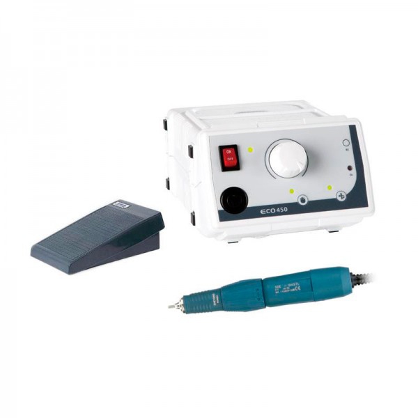 Micromotor marathon Eco 450 de escobillas con 45000rpm de velocidad + Pieza de mano + Pedal Micromotor marathon Eco 450 de escobillas con 45000rpm de velocidad + Pieza de mano + Pedal