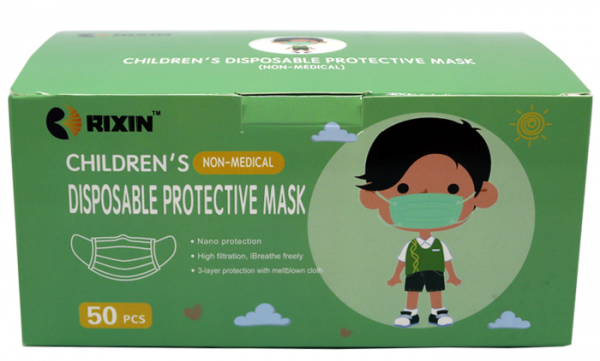 Mascarillas higiénicas niño / niña 3 capas - Caja de 50 unidades