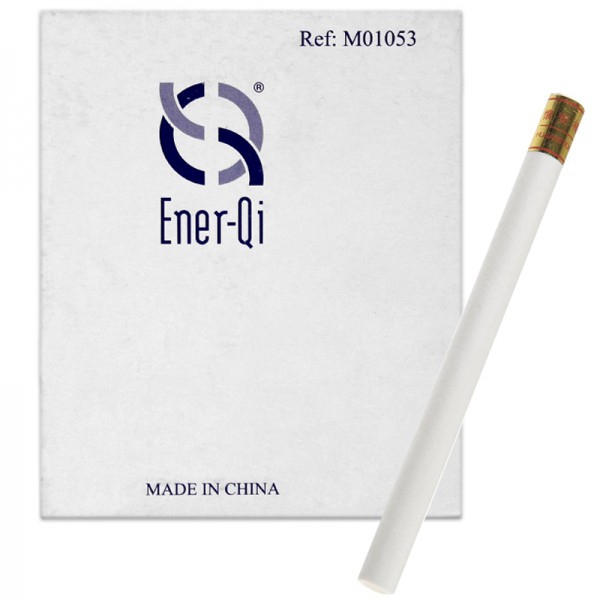 Moxa en puro mini de artemisa pura con humo Ener-Qi (20 unidades): Ideal para moxibustión indirecta