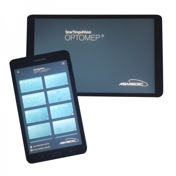 Control de visión portátil OPTOMED: Mediante tablet de manejo