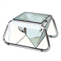 Podoscopio con instalación eléctrica en acero cromado Podoscopio con instalación eléctrica en acero cromado