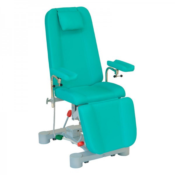 Sillón para extracciones de sangre: Estructura de acero, regulable en altura hidráulico y asiento inclinación eléctrica (colores disponibles) Sillón para extracciones de sangre: Estructura de acero, regulable en altura hidráulico y asiento inclinación eléctrica (colores disponibles)