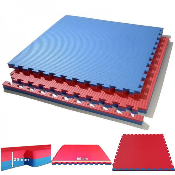 Tatami Puzzle reversible Kinefis color azul - rojo (grosor 25 mm) - Tienda  Fisaude