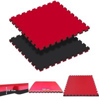 Tatami Puzzle reversible Kinefis color negro - rojo (grosor 20 mm)