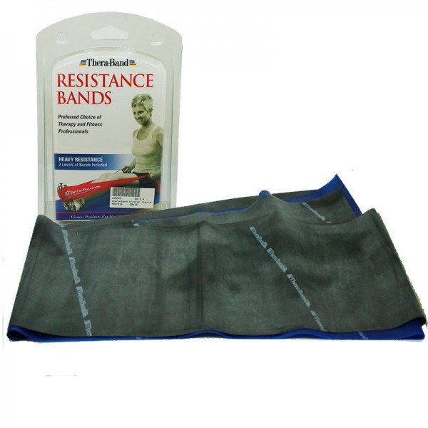 Thera Band Tricolor Fuerte - Pack 2 Cintas: Color azul y negro Thera Band Tricolor Fuerte - Pack 2 Cintas: Color azul y negro