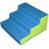 Figura escalera pequeña: ideal para realizar ejercicios de psicomotricidad (Medidas: 60 X 60 X 30cm) - Colores: Azul / Verde - Referencia: 05086.B07.406