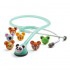 Fonendoscopio pediátrico de platino Adscope® 618 con tecnologÃa AFD: Coloridas caras de animales de resina moldeada - Colores: Verde agua - Referencia: <strong>618SF</strong> Fonendoscopio pediátrico de platino Adscope® 618 con tecnologÃa AFD: Coloridas caras de animales de resina moldeada - Colores: Verde agua - Referencia: <strong>618SF</strong>