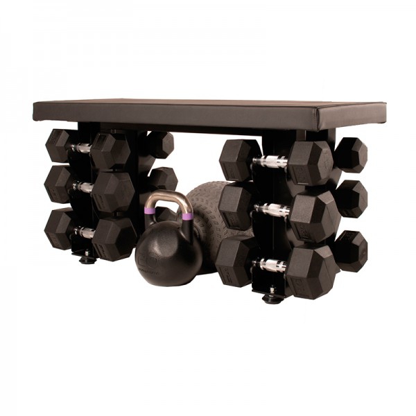 Banco funcional fitness O'Live Basic: almacenaje de material y entrenamiento muscular en un solo dispositivo Banco funcional fitness O'Live Basic: almacenaje de material y entrenamiento muscular en un solo dispositivo