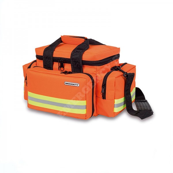 Bolsa de emergencias ligera: con separadores internos y bolsillos externos para un mayor almacenamiento (color naranja)