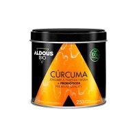 Cúrcuma Ecológica con Jengibre, Pimienta Negra y Probióticos Aldous (250 cápsulas) Cúrcuma Ecológica con Jengibre, Pimienta Negra y Probióticos Aldous (250 cápsulas)