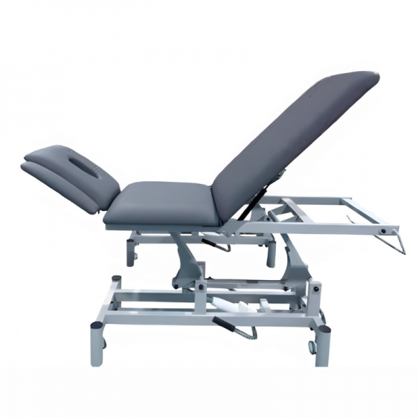 Camilla hidráulica de 5 secciones Kinefis Confort: con cabezal ajustable, con abertura facial y apoyabrazos regulables Camilla hidráulica de 5 secciones Kinefis Confort: con cabezal ajustable, con abertura facial y apoyabrazos regulables