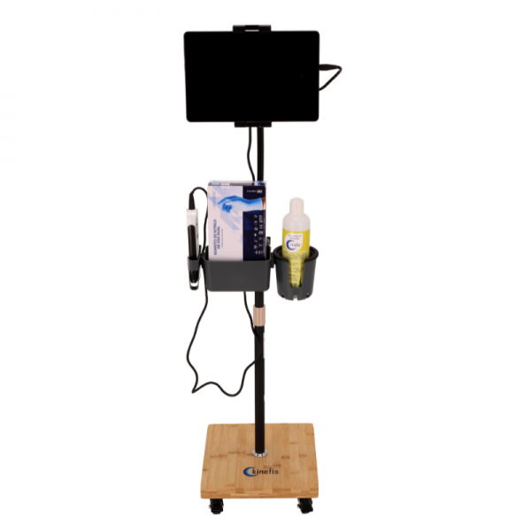 Carro de transporte para ecógrafo portátil SonoEye P2 Kinefis con base de madera y accesorios Carro de transporte para ecógrafo portátil SonoEye P2 Kinefis con base de madera y accesorios