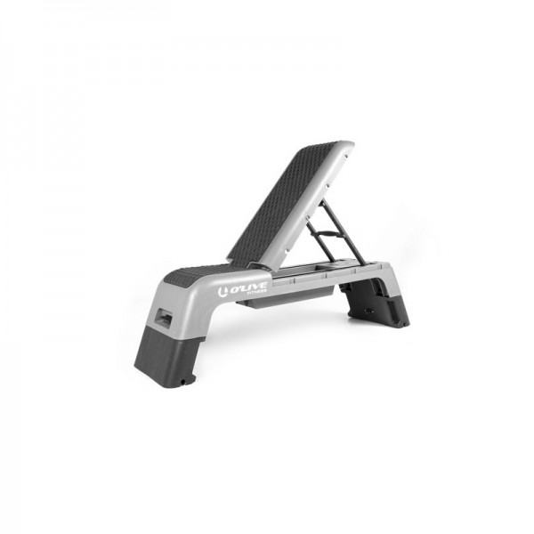 Plataforma de ejercicios multifuncional Deck O'Live: Step normal + banco reclinable ajustable Plataforma de ejercicios multifuncional Deck O'Live: Step normal + banco reclinable ajustable