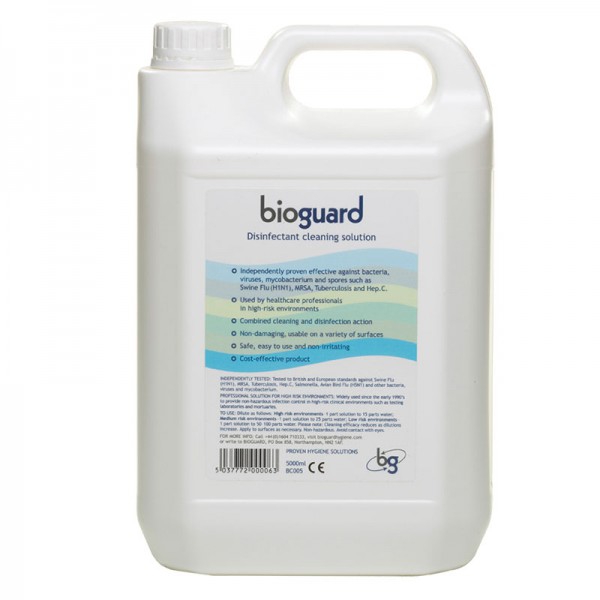 Desinfectante para superficies Bioguard 5 litros (para el rellenado de pulverizadores)