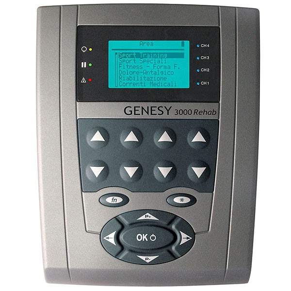 Electroestimulador Genesy 3000 Rehab con 4 canales y 180 programas